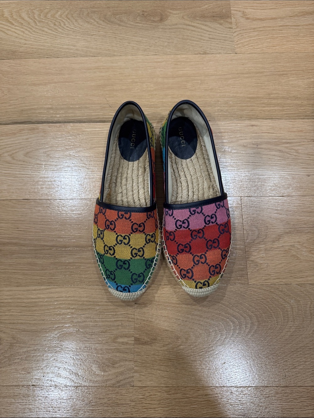 Gucci Multicolor Rainbow GG Canvas Espadrilles